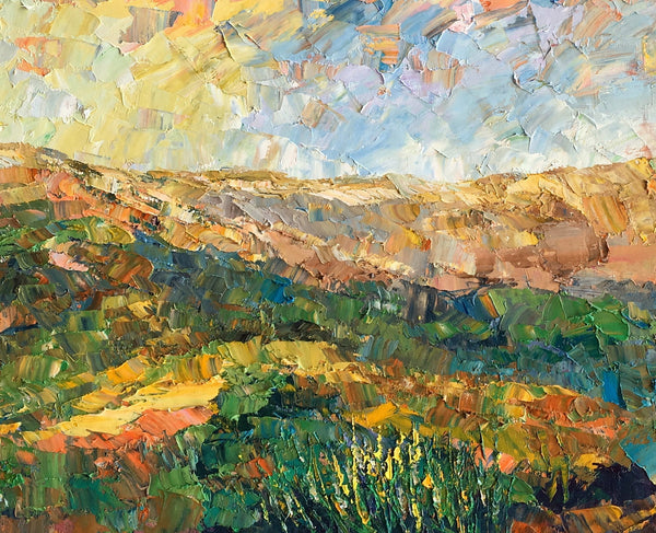 Abstract Mountain Painting, Landscape Canvas Painting, Original Painting for Living Room, Custom Oil Paintings-LargePaintingArt.com