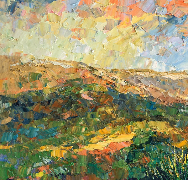 Abstract Mountain Painting, Landscape Canvas Painting, Original Painting for Living Room, Custom Oil Paintings-LargePaintingArt.com