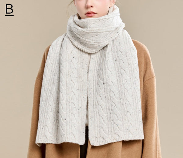 Christmas Gifts for Her, Holiday Scarf, Winter Wool Scarf, Warm Winter Scarf, Cold Weather Scarf, Fashion Scarf, Soft Cashmere Scarf for Women, Elegant Wool Scarves-LargePaintingArt.com