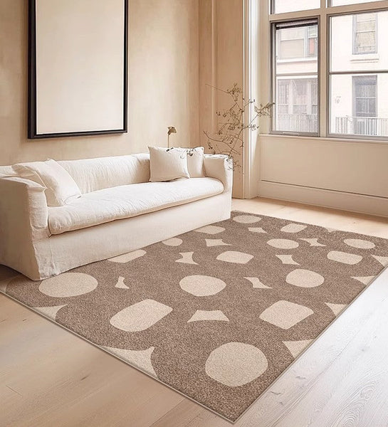 Contemporary Area Rugs under Sofa, Bedroom Modern Floor Rugs, Living Room Modern Area Rug, Large Area Rugs for Office-LargePaintingArt.com