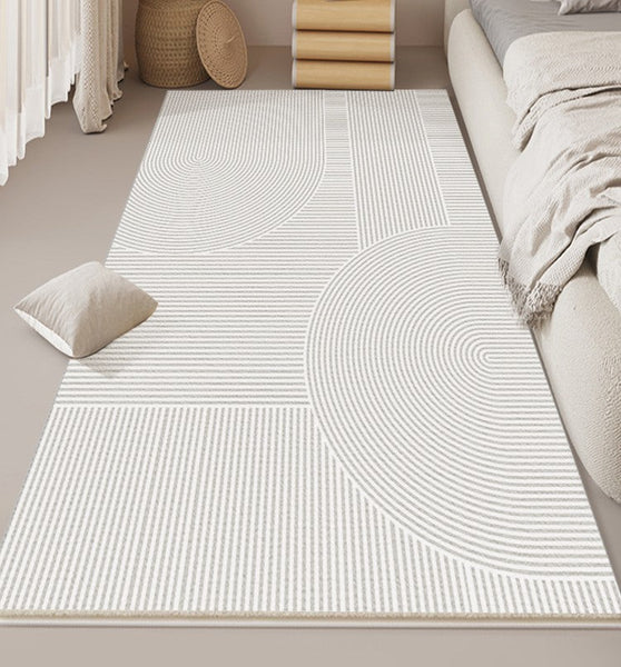 Thick Modern Rugs for Living Room, Abstract Geometric Modern Rugs, Simple Modern Rugs for Bedroom, Modern Rugs for Dining Room-LargePaintingArt.com