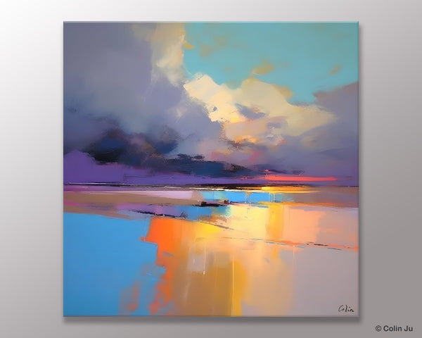 Original Landscape Wall Art, Landscape Oil Paintings, Landscape Canvas Art, Abstract Landscape Painting for Living Room, Hand Painted Canvas Art-LargePaintingArt.com