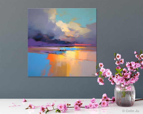 Original Landscape Wall Art, Landscape Oil Paintings, Landscape Canvas Art, Abstract Landscape Painting for Living Room, Hand Painted Canvas Art-LargePaintingArt.com