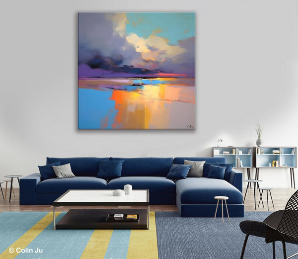 Original Landscape Wall Art, Landscape Oil Paintings, Landscape Canvas Art, Abstract Landscape Painting for Living Room, Hand Painted Canvas Art-LargePaintingArt.com