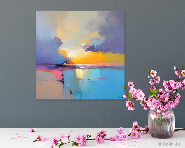 Original Modern Wall Art Painting, Abstract Landscape Paintings, Canvas Painting for Living Room, Oversized Contemporary Abstract Artwork-LargePaintingArt.com