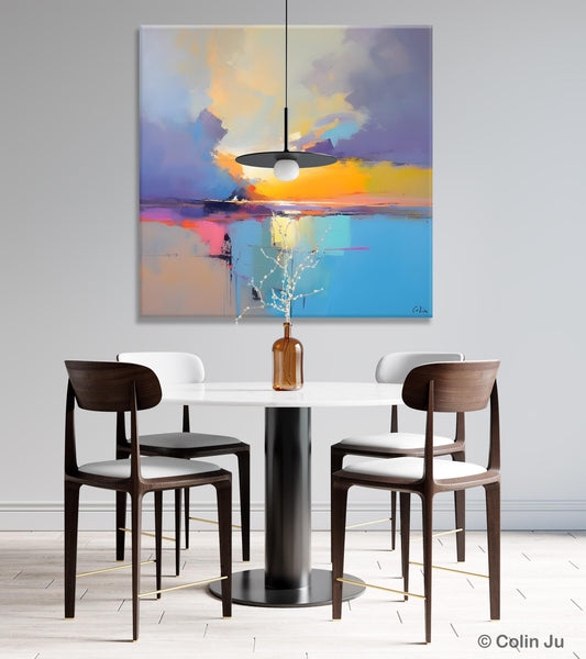 Original Modern Wall Art Painting, Abstract Landscape Paintings, Canvas Painting for Living Room, Oversized Contemporary Abstract Artwork-LargePaintingArt.com