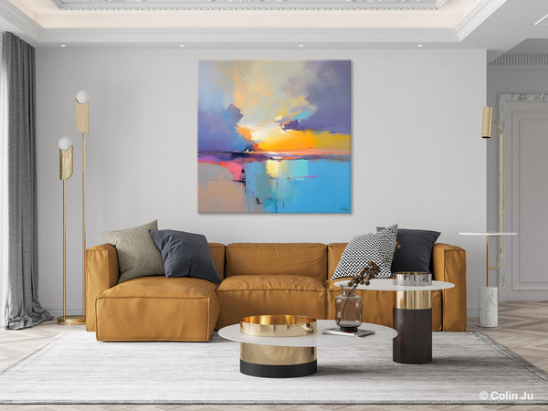 Original Modern Wall Art Painting, Abstract Landscape Paintings, Canvas Painting for Living Room, Oversized Contemporary Abstract Artwork-LargePaintingArt.com