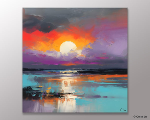 Large Landscape Painting for Living Room, Original Abstract Landscape Wall Art, Landscape Canvas Art, Hand Painted Canvas Paintings-LargePaintingArt.com