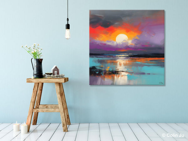Large Landscape Painting for Living Room, Original Abstract Landscape Wall Art, Landscape Canvas Art, Hand Painted Canvas Paintings-LargePaintingArt.com