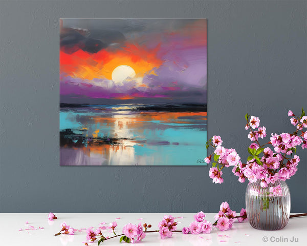 Large Landscape Painting for Living Room, Original Abstract Landscape Wall Art, Landscape Canvas Art, Hand Painted Canvas Paintings-LargePaintingArt.com