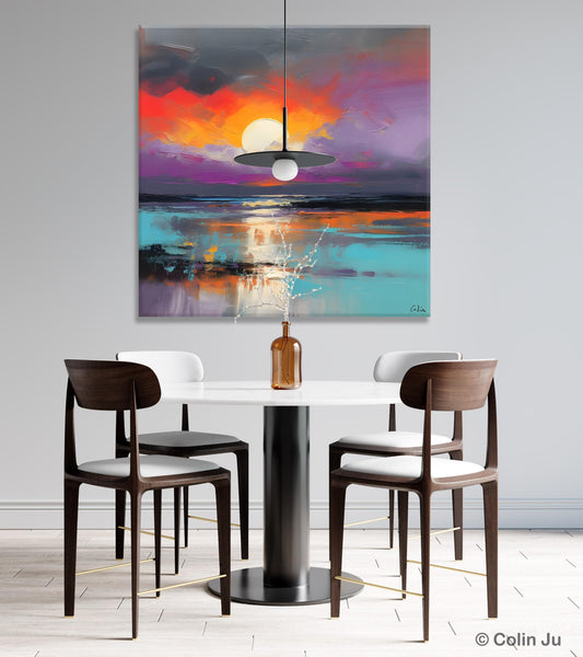 Large Landscape Painting for Living Room, Original Abstract Landscape Wall Art, Landscape Canvas Art, Hand Painted Canvas Paintings-LargePaintingArt.com