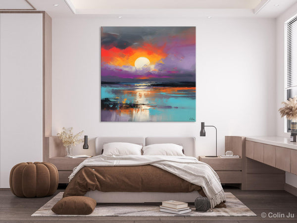 Large Landscape Painting for Living Room, Original Abstract Landscape Wall Art, Landscape Canvas Art, Hand Painted Canvas Paintings-LargePaintingArt.com