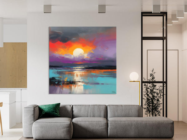 Large Landscape Painting for Living Room, Original Abstract Landscape Wall Art, Landscape Canvas Art, Hand Painted Canvas Paintings-LargePaintingArt.com