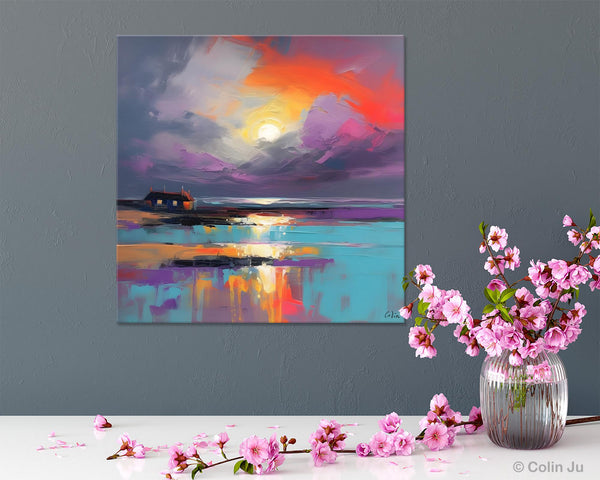 Original Abstract Landscape Wall Art, Landscape Canvas Art, Large Landscape Painting for Living Room, Hand Painted Canvas Paintings-LargePaintingArt.com
