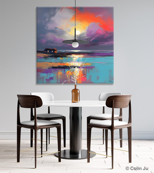 Original Abstract Landscape Wall Art, Landscape Canvas Art, Large Landscape Painting for Living Room, Hand Painted Canvas Paintings-LargePaintingArt.com