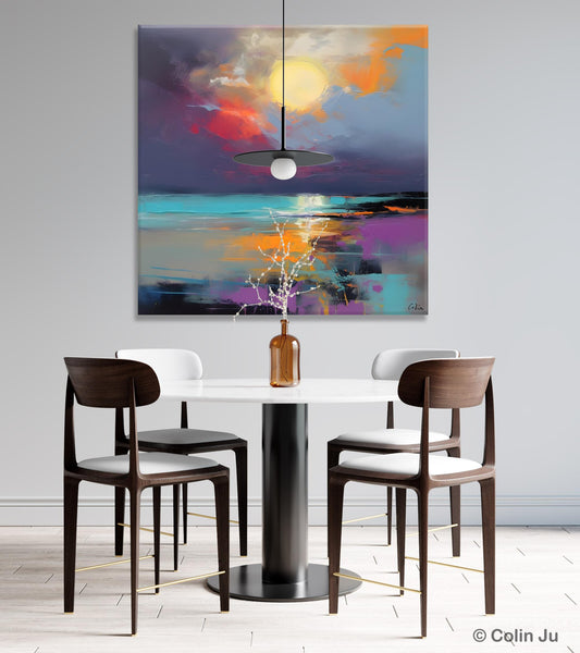 Abstract Landscape Paintings, Simple Wall Art Ideas, Original Landscape Abstract Painting, Large Landscape Canvas Paintings, Buy Art Online-LargePaintingArt.com