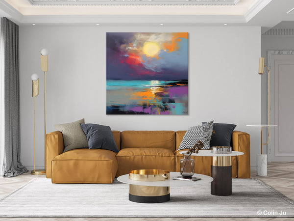 Abstract Landscape Paintings, Simple Wall Art Ideas, Original Landscape Abstract Painting, Large Landscape Canvas Paintings, Buy Art Online-LargePaintingArt.com