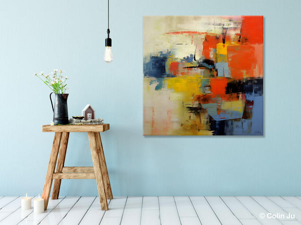 Abstract Wall Paintings, Contemporary Wall Art Paintings, Extra Large Paintings for Dining Room, Hand Painted Canvas Art, Original Artowrk-LargePaintingArt.com