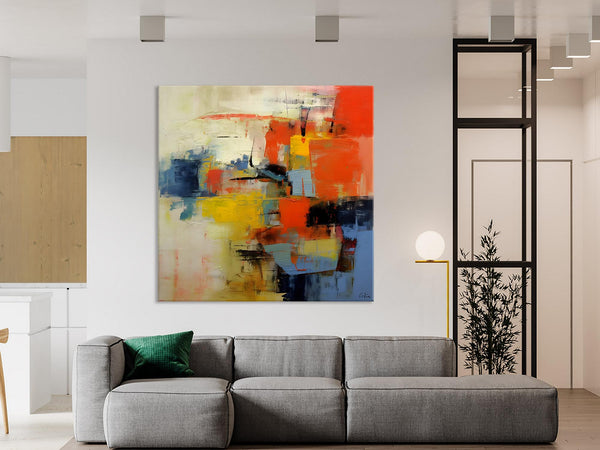 Abstract Wall Paintings, Contemporary Wall Art Paintings, Extra Large Paintings for Dining Room, Hand Painted Canvas Art, Original Artowrk-LargePaintingArt.com