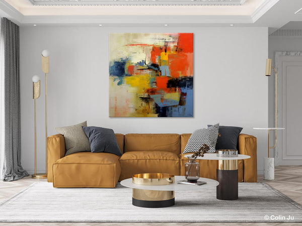 Abstract Wall Paintings, Contemporary Wall Art Paintings, Extra Large Paintings for Dining Room, Hand Painted Canvas Art, Original Artowrk-LargePaintingArt.com