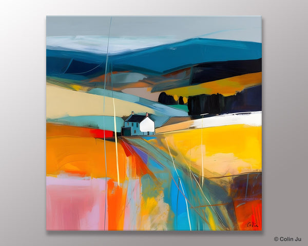 Contemporary Abstract Artwork, Acrylic Painting for Living Room, Oversized Wall Art Paintings, Original Modern Artwork on Canvas-LargePaintingArt.com