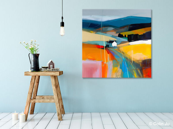 Contemporary Abstract Artwork, Acrylic Painting for Living Room, Oversized Wall Art Paintings, Original Modern Artwork on Canvas-LargePaintingArt.com