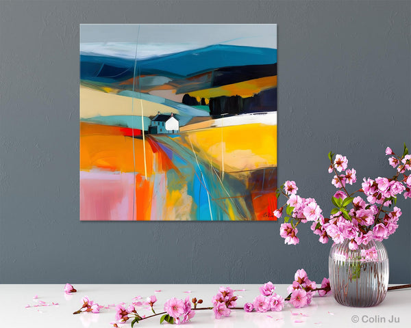 Contemporary Abstract Artwork, Acrylic Painting for Living Room, Oversized Wall Art Paintings, Original Modern Artwork on Canvas-LargePaintingArt.com