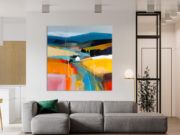Contemporary Abstract Artwork, Acrylic Painting for Living Room, Oversized Wall Art Paintings, Original Modern Artwork on Canvas-LargePaintingArt.com