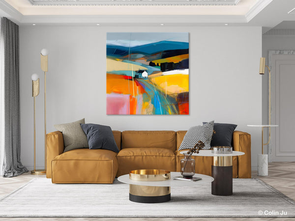 Contemporary Abstract Artwork, Acrylic Painting for Living Room, Oversized Wall Art Paintings, Original Modern Artwork on Canvas-LargePaintingArt.com