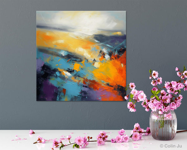 Acrylic Painting for Living Room, Heavy Texture Painting, Contemporary Abstract Artwork, Oversized Wall Art Paintings, Original Modern Paintings on Canvas-LargePaintingArt.com