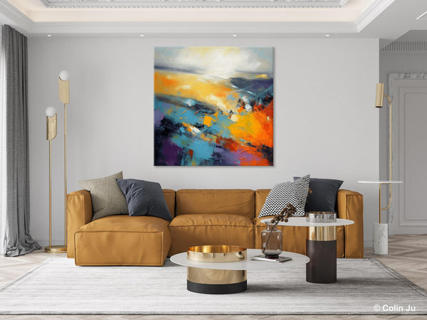 Acrylic Painting for Living Room, Heavy Texture Painting, Contemporary Abstract Artwork, Oversized Wall Art Paintings, Original Modern Paintings on Canvas-LargePaintingArt.com