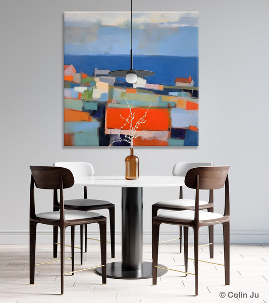 Large Art Painting for Living Room, Original Landscape Canvas Art, Oversized Landscape Wall Art Paintings, Contemporary Acrylic Painting on Canvas-LargePaintingArt.com