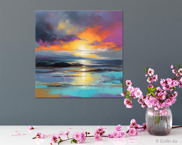 Large Art Painting for Living Room, Original Landscape Canvas Art, Contemporary Acrylic Painting on Canvas, Oversized Landscape Wall Art Paintings-LargePaintingArt.com