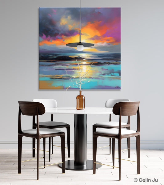 Large Art Painting for Living Room, Original Landscape Canvas Art, Contemporary Acrylic Painting on Canvas, Oversized Landscape Wall Art Paintings-LargePaintingArt.com
