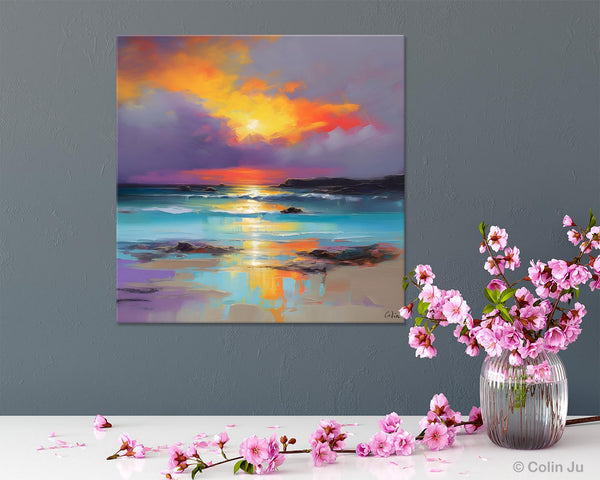 Abstract Landscape Painting for Living Room, Original Landscape Wall Art, Landscape Oil Paintings, Landscape Canvas Art, Hand Painted Canvas Art-LargePaintingArt.com