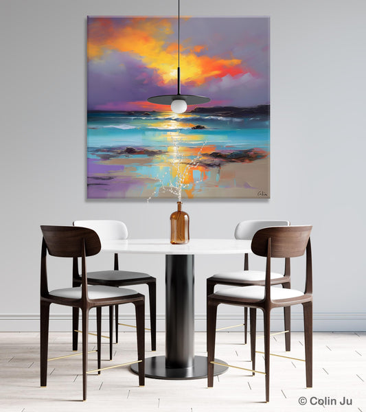 Abstract Landscape Painting for Living Room, Original Landscape Wall Art, Landscape Oil Paintings, Landscape Canvas Art, Hand Painted Canvas Art-LargePaintingArt.com