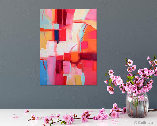 Hand Painted Wall Painting, Abstract Acrylic Painting for Bedroom, Original Modern Abstract Art, Extra Large Painting Ideas for Bedroom-LargePaintingArt.com