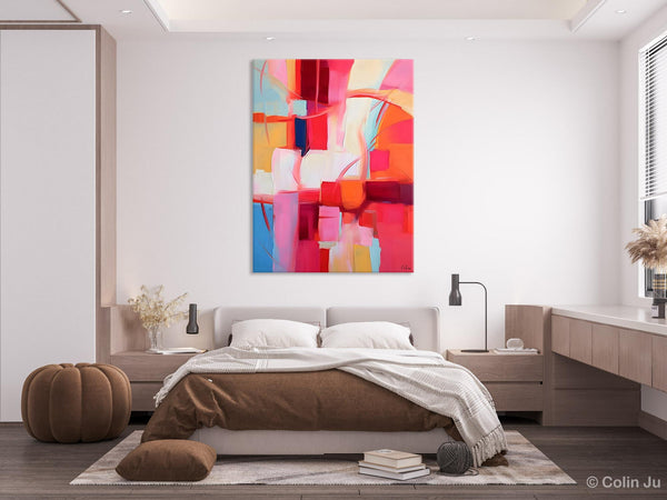 Hand Painted Wall Painting, Abstract Acrylic Painting for Bedroom, Original Modern Abstract Art, Extra Large Painting Ideas for Bedroom-LargePaintingArt.com