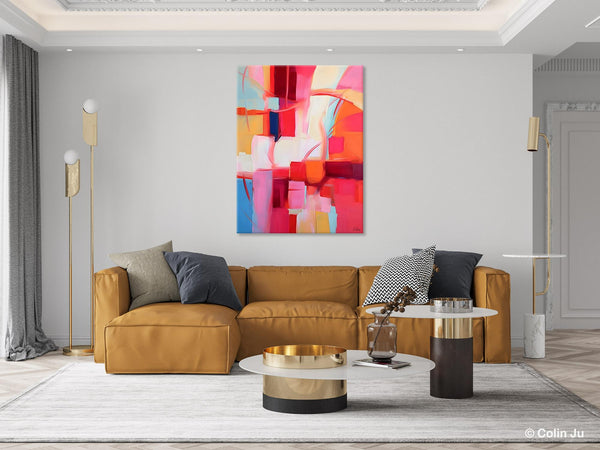 Hand Painted Wall Painting, Abstract Acrylic Painting for Bedroom, Original Modern Abstract Art, Extra Large Painting Ideas for Bedroom-LargePaintingArt.com
