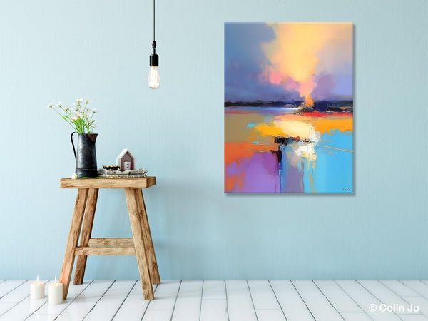 Canvas Painting for Bedroom, Landscape Canvas Painting, Abstract Landscape Painting, Original Landscape Art, Large Wall Art Paintings for Living Room