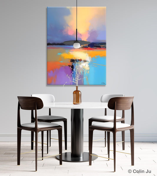 Canvas Painting for Bedroom, Landscape Canvas Painting, Abstract Landscape Painting, Original Landscape Art, Large Wall Art Paintings for Living Room-LargePaintingArt.com