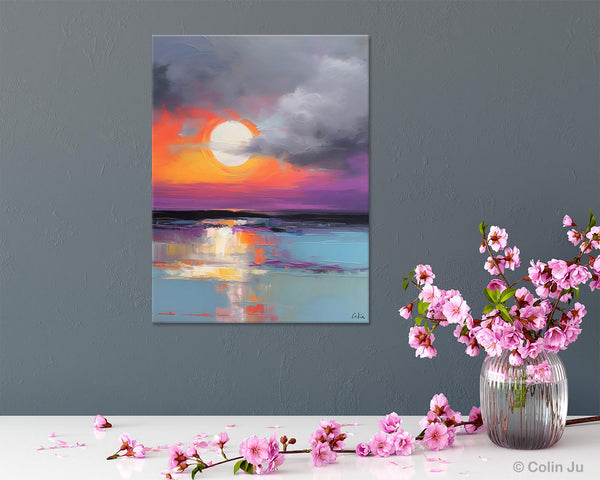 Contemporary Canvas Wall Art, Original Hand Painted Oil Paintings, Canvas Paintings Behind Sofa, Abstract Paintings for Bedroom, Buy Paintings Online-LargePaintingArt.com