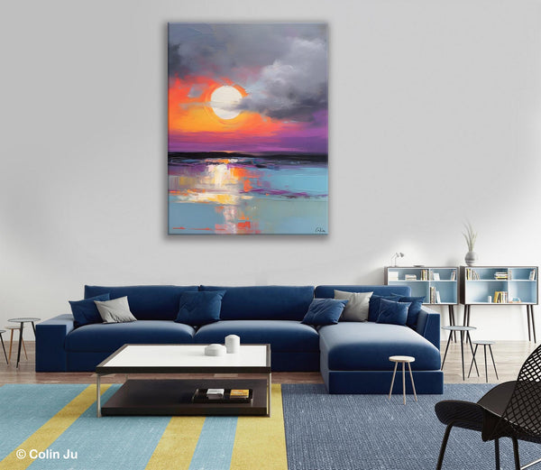Contemporary Canvas Wall Art, Original Hand Painted Oil Paintings, Canvas Paintings Behind Sofa, Abstract Paintings for Bedroom, Buy Paintings Online-LargePaintingArt.com