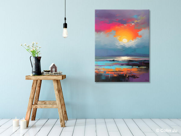 Original Hand Painted Oil Paintings, Canvas Paintings Behind Sofa, Contemporary Canvas Wall Art, Abstract Paintings for Bedroom, Buy Paintings Online-LargePaintingArt.com