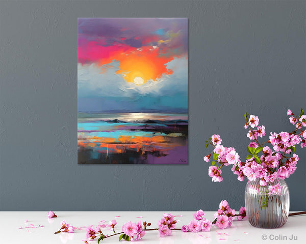 Original Hand Painted Oil Paintings, Canvas Paintings Behind Sofa, Contemporary Canvas Wall Art, Abstract Paintings for Bedroom, Buy Paintings Online-LargePaintingArt.com