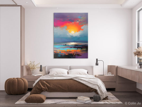 Original Hand Painted Oil Paintings, Canvas Paintings Behind Sofa, Contemporary Canvas Wall Art, Abstract Paintings for Bedroom, Buy Paintings Online-LargePaintingArt.com