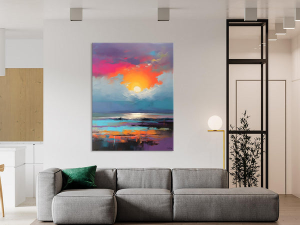 Original Hand Painted Oil Paintings, Canvas Paintings Behind Sofa, Contemporary Canvas Wall Art, Abstract Paintings for Bedroom, Buy Paintings Online-LargePaintingArt.com