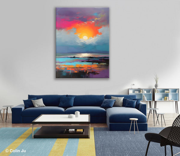 Original Hand Painted Oil Paintings, Canvas Paintings Behind Sofa, Contemporary Canvas Wall Art, Abstract Paintings for Bedroom, Buy Paintings Online-LargePaintingArt.com
