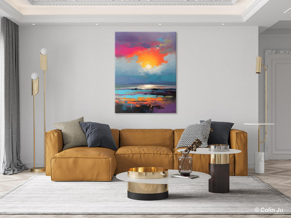 Original Hand Painted Oil Paintings, Canvas Paintings Behind Sofa, Contemporary Canvas Wall Art, Abstract Paintings for Bedroom, Buy Paintings Online-LargePaintingArt.com