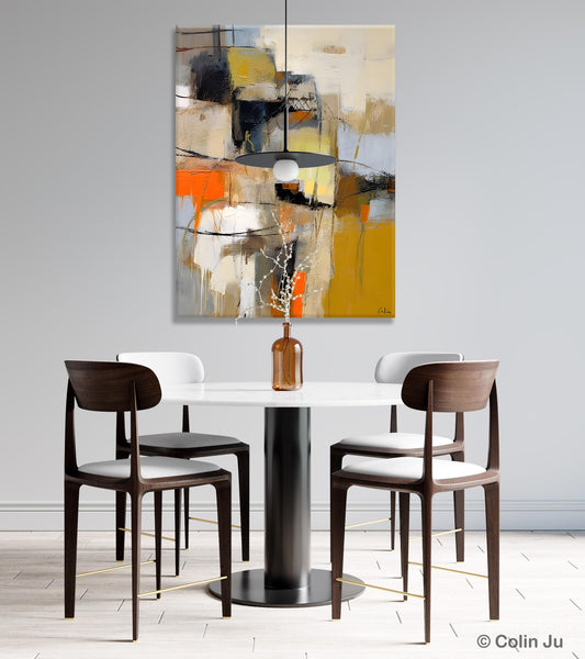 Acrylic Abstract Painting Behind Sofa, Large Painting on Canvas, Living Room Wall Art Paintings, Original Abstract Painting on Canvas-LargePaintingArt.com